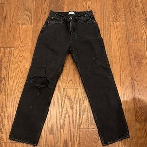 Abercrombie black the dad high rise jeans. Size 8.